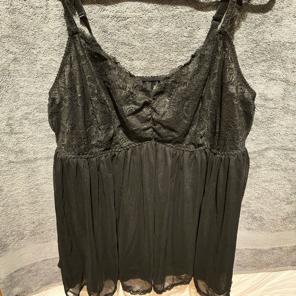 Torrid Black Babydoll lingerie
